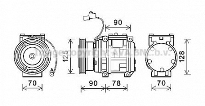 AVA QUALITY COOLING kaak178 -  Компрессор, кондиционер